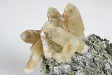 Quartz Crystal Cluster with Calcite & Loellingite -Inner Mongolia #180386-2